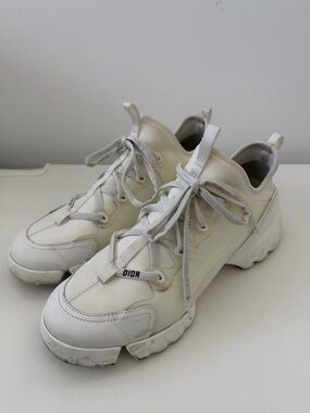 White Dior D-Connect Sneakers
